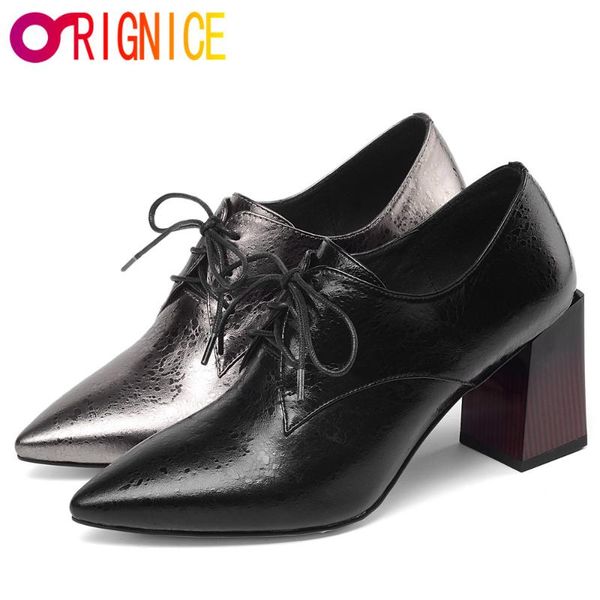 dress shoes orignice fashion pointed toe women genuine leather pumps lace up comfortable thick heels solid color office career, Black
dress shoes orignice fashion pointed toe women genuine leather pumps lace up comfortable thick heels solid color office career, Black