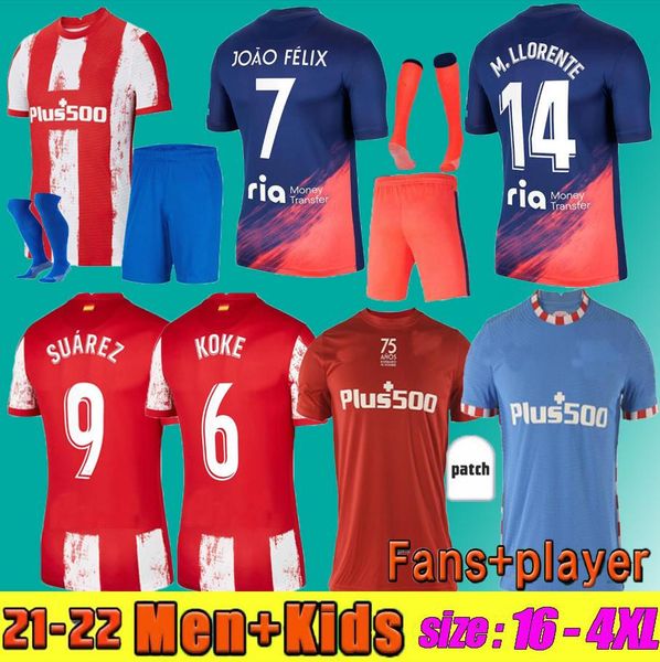 21 22 atletico madrid soccer jerseys suarez joão félix 2021 2022 m. llorente correa koke camisetas third 4th carrasco football shirt men+kid, Black
21 22 atletico madrid soccer jerseys suarez joão félix 2021 2022 m. llorente correa koke camisetas third 4th carrasco football shirt men+kid, Black