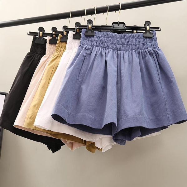 women's shorts summer wide leg women clothes loose elastic high waist feminino harajuku solid ladies ropa mujer q3975, White;black
women's shorts summer wide leg women clothes loose elastic high waist feminino harajuku solid ladies ropa mujer q3975, White;black