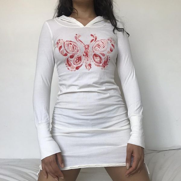 casual dresses autumn spring women hoodies dress butterfly printed white long sleeve close-fitting hooded mini female ladies clothes, Black;gray
casual dresses autumn spring women hoodies dress butterfly printed white long sleeve close-fitting hooded mini female ladies clothes, Black;gray