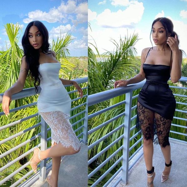 casual dresses lace satin dress women backless bandage splicing sleeveless strap 2021 summer bodycon, Black;gray
casual dresses lace satin dress women backless bandage splicing sleeveless strap 2021 summer bodycon, Black;gray