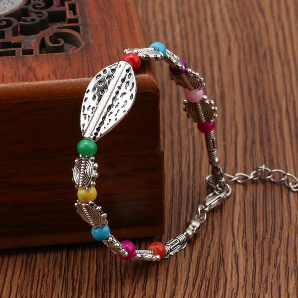 leaf color beads tibetan silver turquoise charm bracelets dymtqb022 fashion gift national style women men's diy bracelet, Golden;silver
leaf color beads tibetan silver turquoise charm bracelets dymtqb022 fashion gift national style women men's diy bracelet, Golden;silver