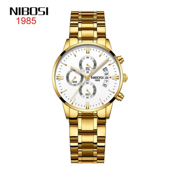 12 style nibosi women's watch 2020 foreign trade stainless steel double button fashion watch round quartz 36mm gold shell white dail, Slivery;brown
12 style nibosi women's watch 2020 foreign trade stainless steel double button fashion watch round quartz 36mm gold shell white dail, Slivery;brown