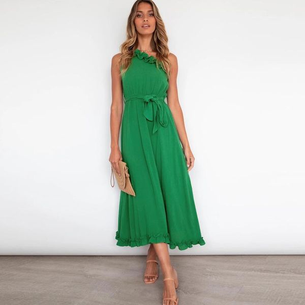 casual dresses 2021 summer women strapless elegant one shoulder bandage dress ruffles solid beach vestidos, Black;gray
casual dresses 2021 summer women strapless elegant one shoulder bandage dress ruffles solid beach vestidos, Black;gray
