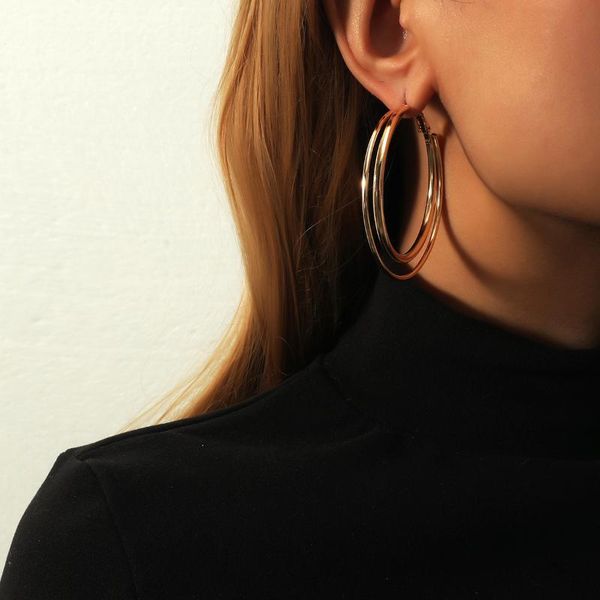 hoop & huggie the latest european and american fashion punk style ~ cool temperament all-match classic gold copper earrings, Golden;silver
hoop & huggie the latest european and american fashion punk style ~ cool temperament all-match classic gold copper earrings, Golden;silver