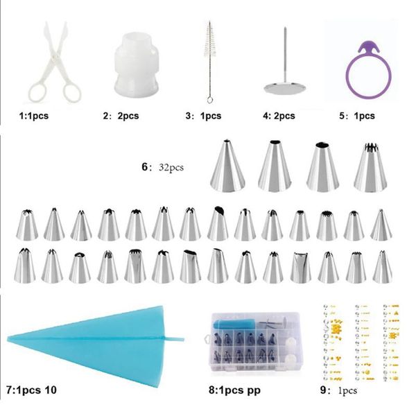 baking & pastry tools 41pcs/set cake decorating kit turntable nozzles for cream cakes stainless steel flower tips bag
baking & pastry tools 41pcs/set cake decorating kit turntable nozzles for cream cakes stainless steel flower tips bag