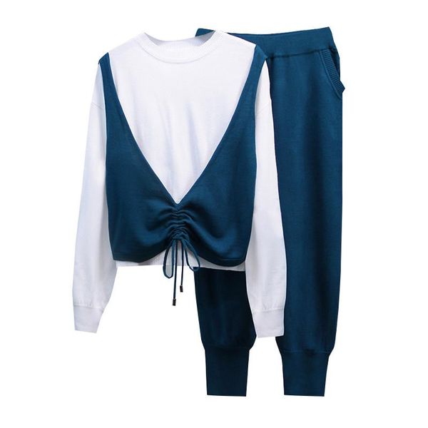 women's two piece pants 2 set women 2021 autumn womens tracksuit long sleeve knitted sweaters+casual small feet tide, White
women's two piece pants 2 set women 2021 autumn womens tracksuit long sleeve knitted sweaters+casual small feet tide, White
