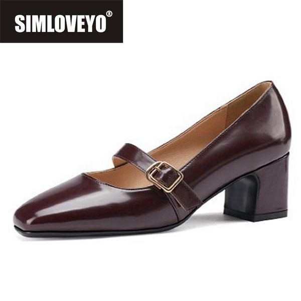 dress shoes simloveyo 2021 women pumps square toe 5.5cm block heels genuine leather buckle vintage classic big size 32-43 casual b2505, Black
dress shoes simloveyo 2021 women pumps square toe 5.5cm block heels genuine leather buckle vintage classic big size 32-43 casual b2505, Black