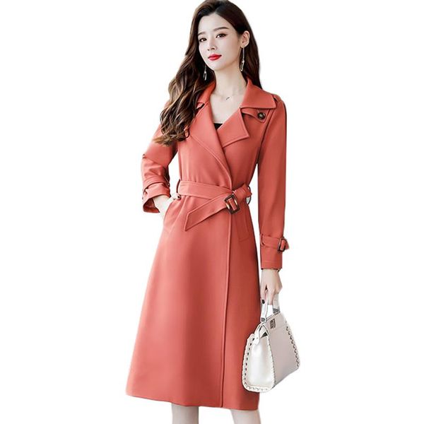 women's trench coats elegant ladies office coat tide spring autumn women mid-long outerwear solid plus size 3xl chic windbreakers femal, Tan;black
women's trench coats elegant ladies office coat tide spring autumn women mid-long outerwear solid plus size 3xl chic windbreakers femal, Tan;black