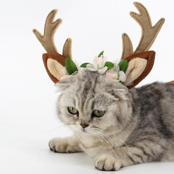 cat costumes s/m/l christmas reindeer hat short plush silk flower for puppy kitten pets accessories holiday decoration
cat costumes s/m/l christmas reindeer hat short plush silk flower for puppy kitten pets accessories holiday decoration