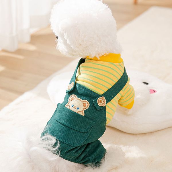 autumn and winter bear striped suspenders single layer thin four legged cloth dog spring cat small pet
autumn and winter bear striped suspenders single layer thin four legged cloth dog spring cat small pet
