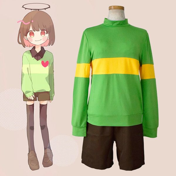 anime costumes anime game undertale frisk chara cosplay costume andertail sweatshirts high collar long sleeve clothing shorts knife necklace, Black
anime costumes anime game undertale frisk chara cosplay costume andertail sweatshirts high collar long sleeve clothing shorts knife necklace, Black