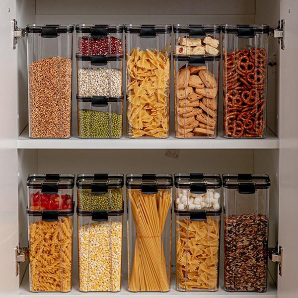 storage bottles & jars 700/1300/1800ml food container plastic kitchen refrigerator noodle box multigrain tank transparent sealed
storage bottles & jars 700/1300/1800ml food container plastic kitchen refrigerator noodle box multigrain tank transparent sealed