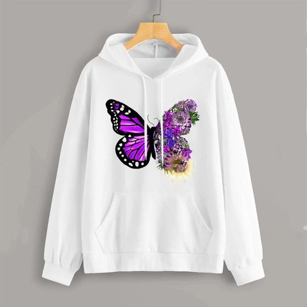 women's hoodies & sweatshirts frauen schmetterling druck hoodie hip hop casual harajuku pullover mit kapuze tasche langarm wram moletom, Black
women's hoodies & sweatshirts frauen schmetterling druck hoodie hip hop casual harajuku pullover mit kapuze tasche langarm wram moletom, Black