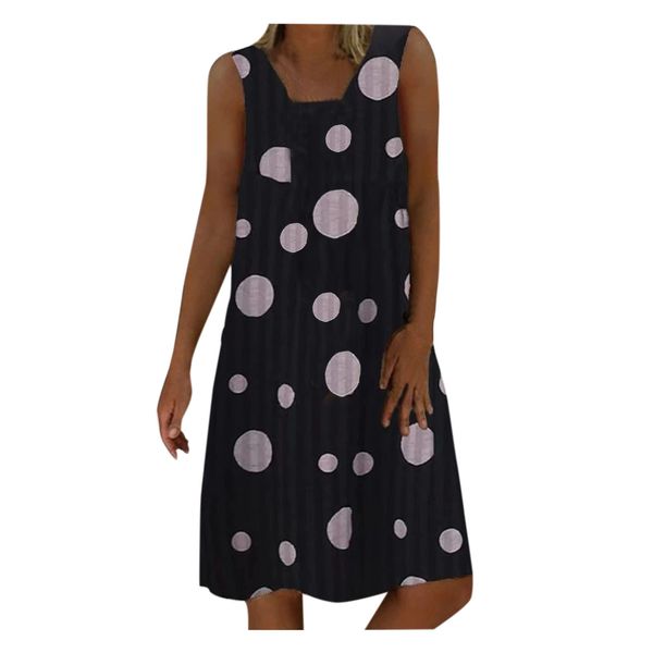 women's dress summer clothing female o neck wave point print daily loose casual sleeveless bohemian vestido, Black;gray
women's dress summer clothing female o neck wave point print daily loose casual sleeveless bohemian vestido, Black;gray