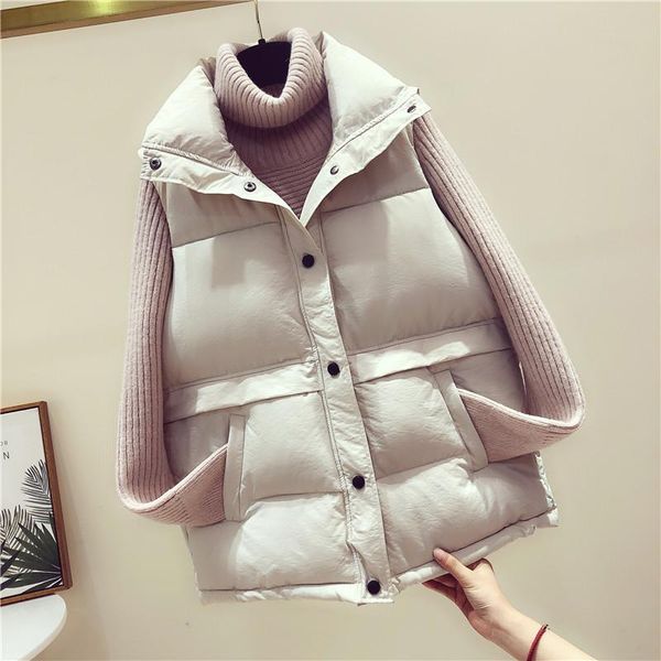 women's vests arrival women mandarin collar down solid autumn winter sleeveless cotton parkas casual short waistcoat, Black;white
women's vests arrival women mandarin collar down solid autumn winter sleeveless cotton parkas casual short waistcoat, Black;white