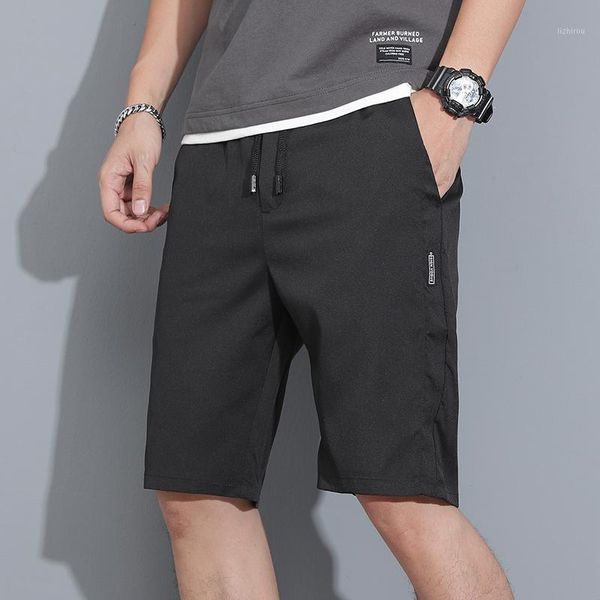 men's shorts 2021 summer fashion trend loose solid color wild straight ice silk breathable slim thin five-point pants, White;black
men's shorts 2021 summer fashion trend loose solid color wild straight ice silk breathable slim thin five-point pants, White;black