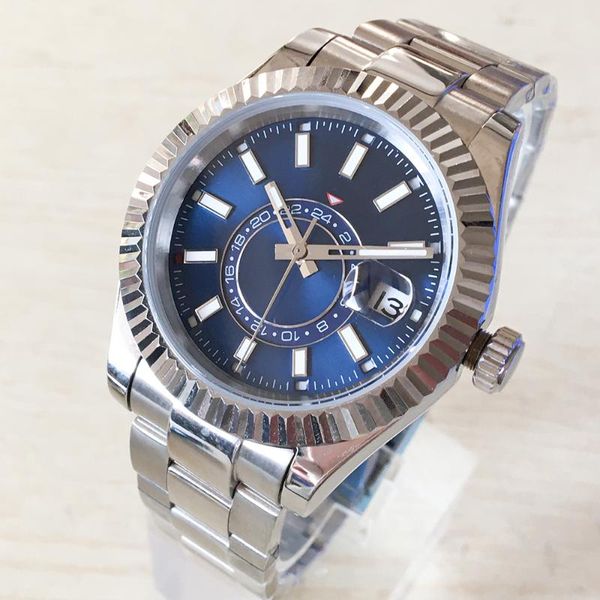 wristwatches 2021 automatic business watch men's mechanical movement 40mm stainless steel case sterile blue dial folding buckle, Slivery;brown
wristwatches 2021 automatic business watch men's mechanical movement 40mm stainless steel case sterile blue dial folding buckle, Slivery;brown