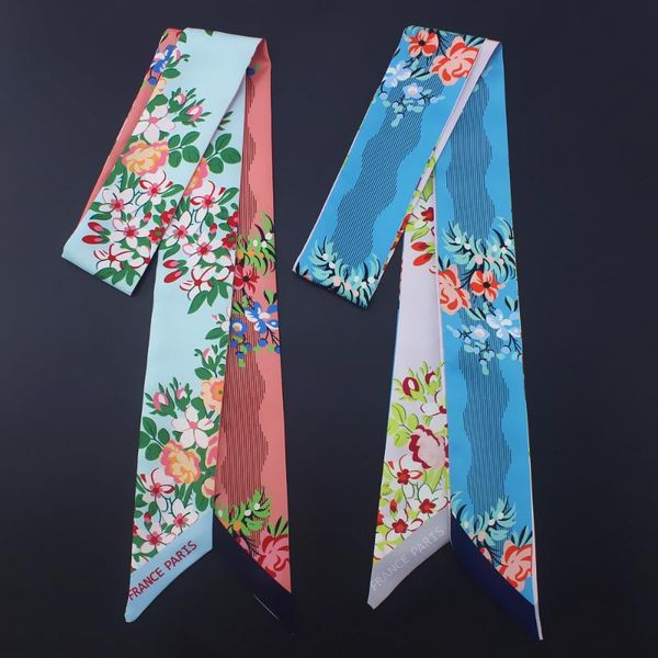 scarves 2021 scarf for women double-sided flowers skinny bag brand silk foulard tie fashion belt head ladies, Blue;gray
scarves 2021 scarf for women double-sided flowers skinny bag brand silk foulard tie fashion belt head ladies, Blue;gray