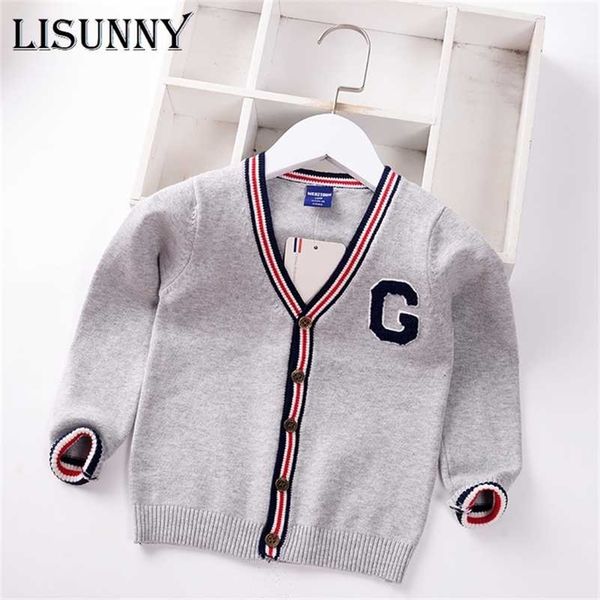 lisunny boys cardigan sweater spring autumn children knitted jacket striped v-neck baby clothes kids sweaters coat 2-7y 211106, Blue
lisunny boys cardigan sweater spring autumn children knitted jacket striped v-neck baby clothes kids sweaters coat 2-7y 211106, Blue
