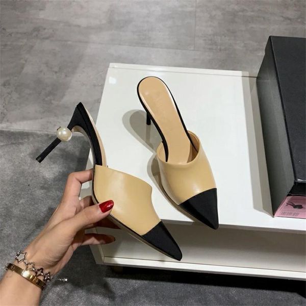 dress shoes woman pointed toe high heelblack leather thin heels pumps white pearls decorations party, Black
dress shoes woman pointed toe high heelblack leather thin heels pumps white pearls decorations party, Black