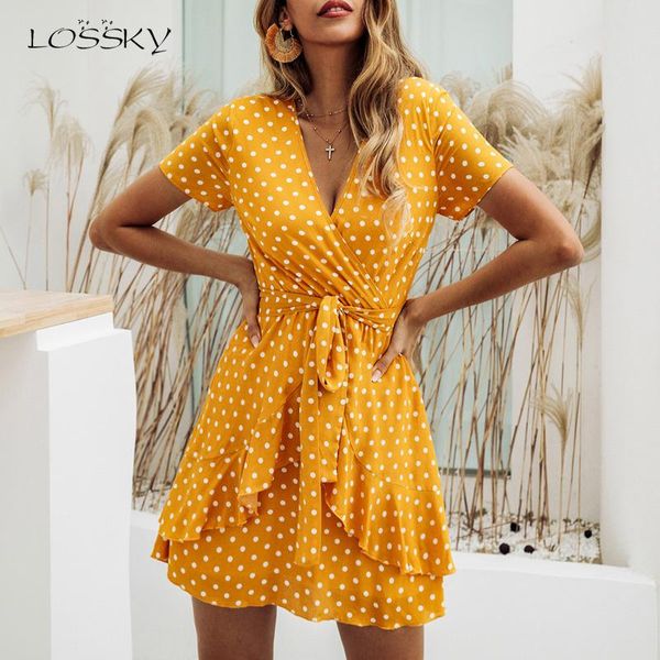 party dresses lossky casual women dress summer polka dot red ruffle short elegant 2021 black yellow for clothes high quality, White;black
party dresses lossky casual women dress summer polka dot red ruffle short elegant 2021 black yellow for clothes high quality, White;black