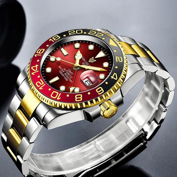 wristwatches lige design men gmt automatic mechanical watch ceramic bezel 316l stainless steel 100atm waterproof clock sapphire glass watche, Slivery;brown
wristwatches lige design men gmt automatic mechanical watch ceramic bezel 316l stainless steel 100atm waterproof clock sapphire glass watche, Slivery;brown