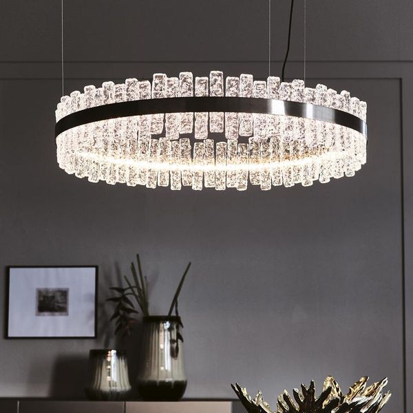 pendant lamps post-modern luxury crystal ring chandelier nordic living room simple restaurant light in the bedroom black metal art
pendant lamps post-modern luxury crystal ring chandelier nordic living room simple restaurant light in the bedroom black metal art