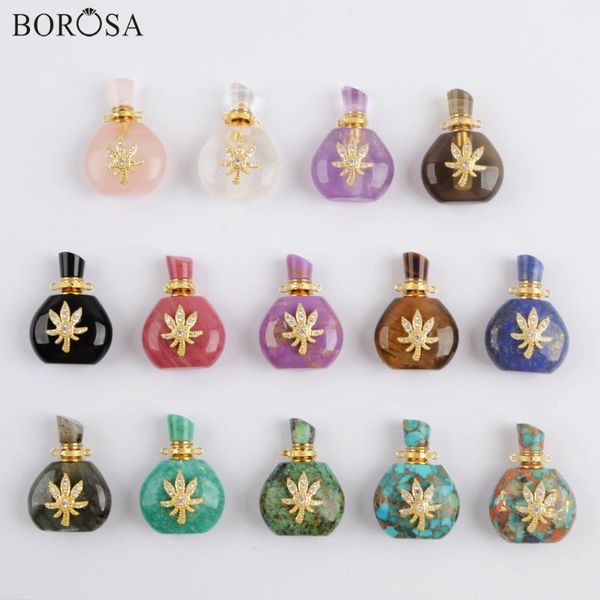 pendant necklaces lucky bag gems stones perfume bottle with cz gold leaf natural essential oil diffuser necklace women, Silver 
pendant necklaces lucky bag gems stones perfume bottle with cz gold leaf natural essential oil diffuser necklace women, Silver
