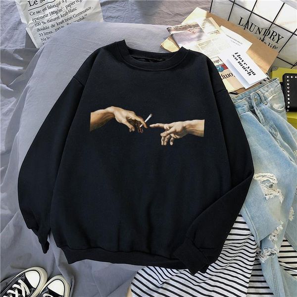 art oil painting michelangelo cappella sistina personality print casual loose warm new long sleeve fashion women sweatshirt, Black
art oil painting michelangelo cappella sistina personality print casual loose warm new long sleeve fashion women sweatshirt, Black