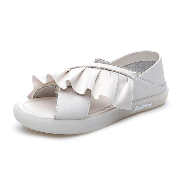 sandals aiyuqi women genuine leather 2021 summer flat soft girl shoes ruffled ladies, Black
sandals aiyuqi women genuine leather 2021 summer flat soft girl shoes ruffled ladies, Black