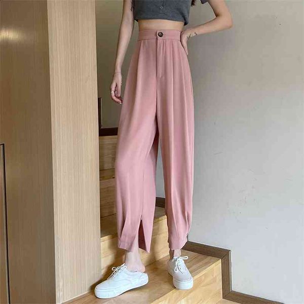 korean high waist thin elastic loose casual women suit pants office ladies leg opening zipper ankle length trouser 210601, Black;white
korean high waist thin elastic loose casual women suit pants office ladies leg opening zipper ankle length trouser 210601, Black;white