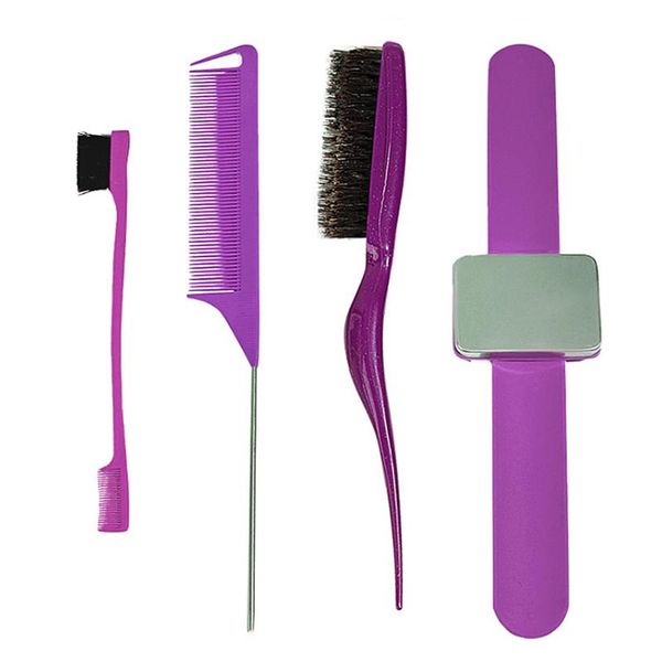 hair brushes 4pcs combs set fine tail tooth comb rat cutting double sided edge control brush hairbrush barber, Silver
hair brushes 4pcs combs set fine tail tooth comb rat cutting double sided edge control brush hairbrush barber, Silver