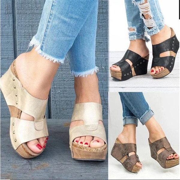 women's sandals ladies summer out wedge slip-on sandals casual shoes female soft beach shoes plus size 35-43, Black
women's sandals ladies summer out wedge slip-on sandals casual shoes female soft beach shoes plus size 35-43, Black