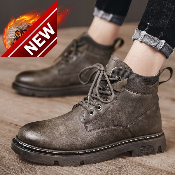 martin boots 2021 autumn and winter plush british medium high leather men's cotton tooling casual shoes, Black
martin boots 2021 autumn and winter plush british medium high leather men's cotton tooling casual shoes, Black