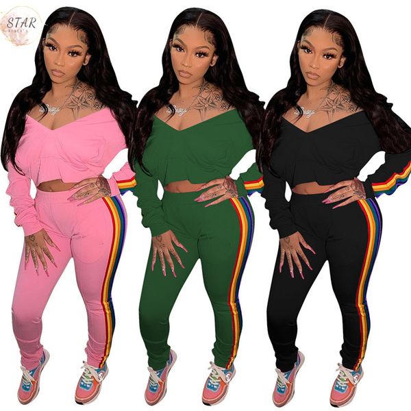 two piece women 2021 off shoulder crop striped sweatpants sweet birthday outfits new matching set wholesale dropshipping 2r25, Gray
two piece women 2021 off shoulder crop striped sweatpants sweet birthday outfits new matching set wholesale dropshipping 2r25, Gray