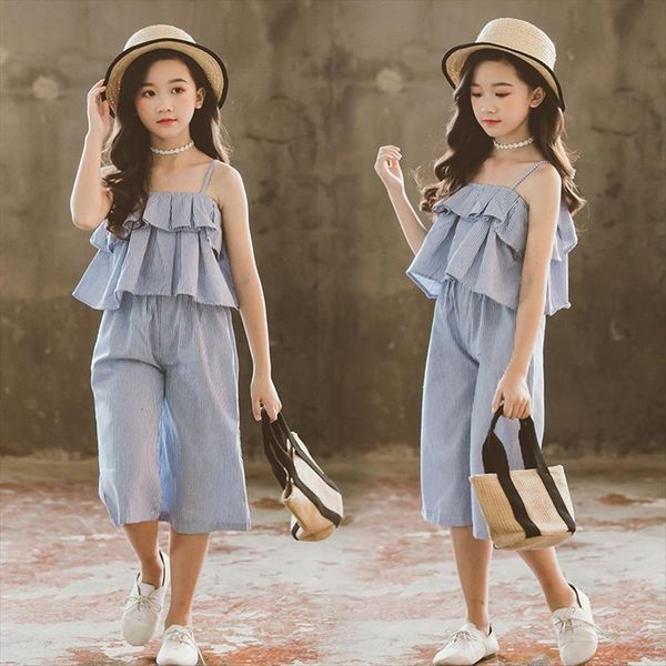 teenage girls clothing sets kids summer clothes for backless ruffle cotton wide leg pants 2piece outfits 8 10 12, White
teenage girls clothing sets kids summer clothes for backless ruffle cotton wide leg pants 2piece outfits 8 10 12, White