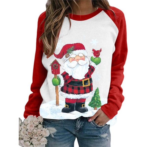 women's blouses & shirts cute christmas deer santa print shirt red white patchwork long sleeve lovely women fashion casual clothes
women's blouses & shirts cute christmas deer santa print shirt red white patchwork long sleeve lovely women fashion casual clothes