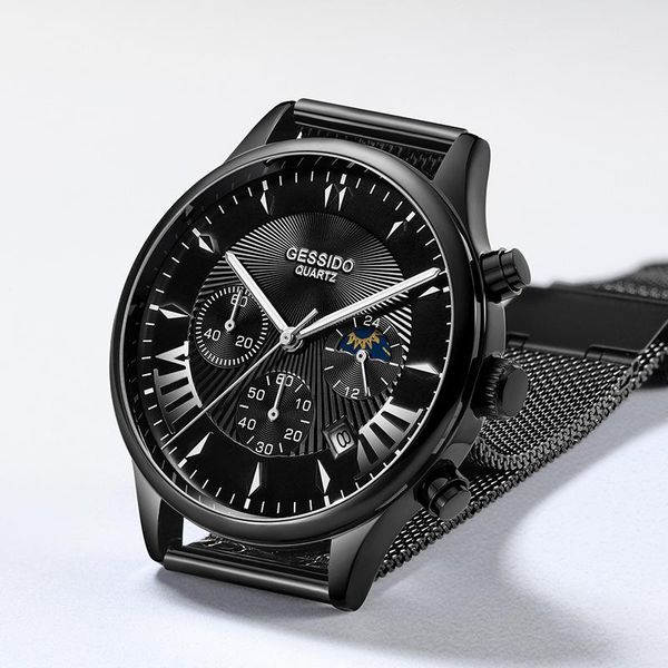 wristwatches chronograph men's watches sports waterproof luminous star quartz business watch multifunctional clock gift relogio masculi, Slivery;brown
wristwatches chronograph men's watches sports waterproof luminous star quartz business watch multifunctional clock gift relogio masculi, Slivery;brown