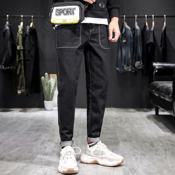 2021 new clothes mens denim wash business trousers men fashions sim casual full length gqw1, Blue
2021 new clothes mens denim wash business trousers men fashions sim casual full length gqw1, Blue