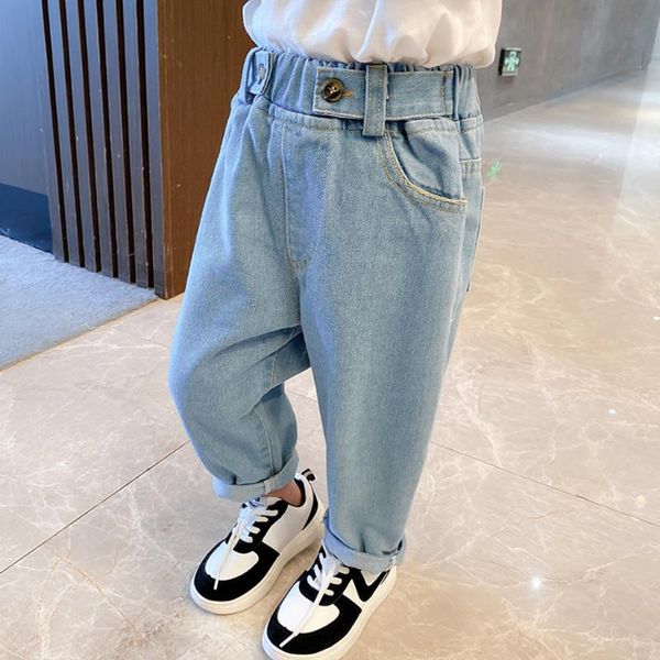 jeans for girl solid color child casual style children's spring autumn clothes, Blue
jeans for girl solid color child casual style children's spring autumn clothes, Blue