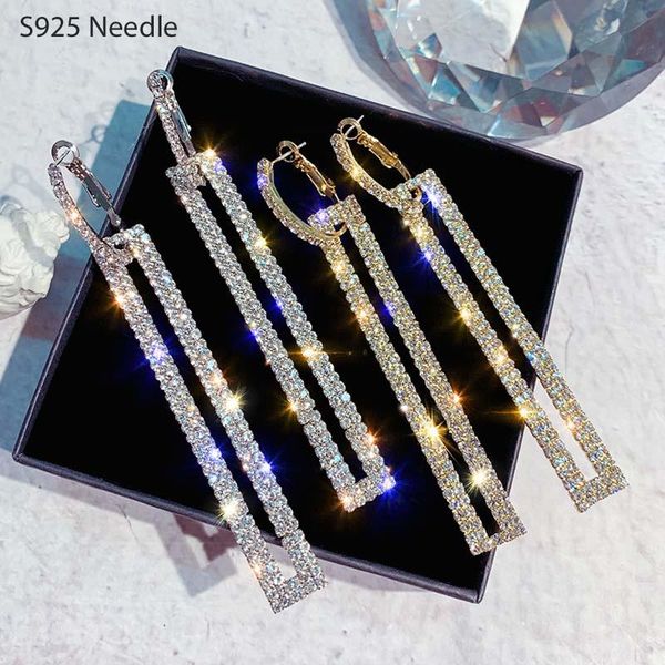 dangle & chandelier 925 sterling silver needle long drop earrings for women jewelry statement shining rectangular punk rock female
dangle & chandelier 925 sterling silver needle long drop earrings for women jewelry statement shining rectangular punk rock female