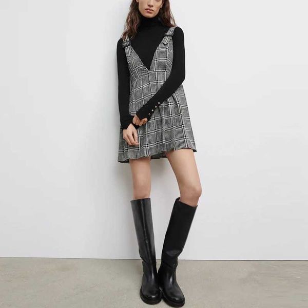 casual spring plaid overall dress women sleeveless a-line v neck tank mini female street style 210525, Black;gray
casual spring plaid overall dress women sleeveless a-line v neck tank mini female street style 210525, Black;gray