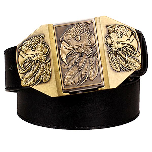 2021 new men's with male kerosene metal buckle eagle style strap for men gift belt lighter uisk, Black;brown
2021 new men's with male kerosene metal buckle eagle style strap for men gift belt lighter uisk, Black;brown
