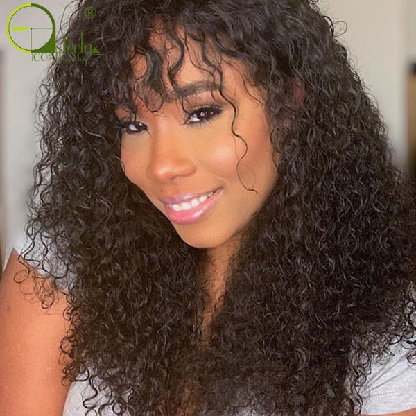 hair bulks sterly human with bangs brazilian curly full machine made natural color, Black
hair bulks sterly human with bangs brazilian curly full machine made natural color, Black