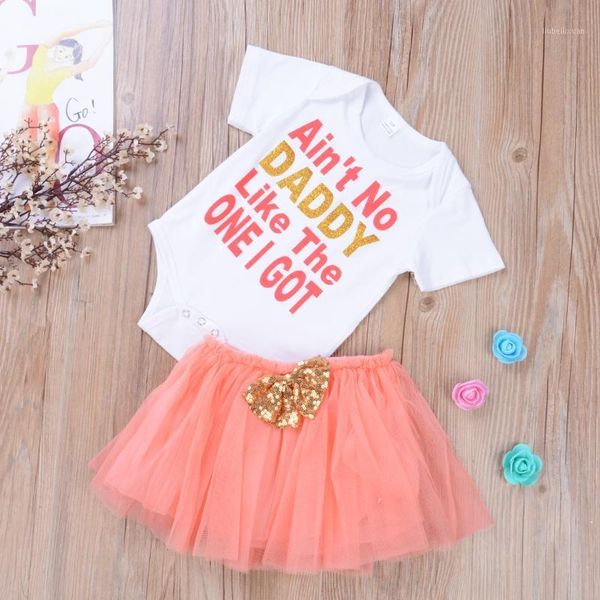 clothing sets girl's summer outfit white short sleeve round neck letter print romper + pink mesh skirt with bowknot1
clothing sets girl's summer outfit white short sleeve round neck letter print romper + pink mesh skirt with bowknot1