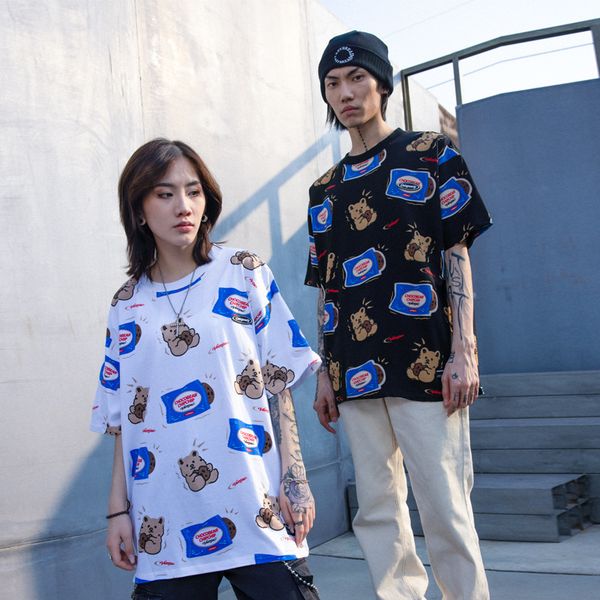 vamatac2021 new street style hip hop hip hop hip hop all over cartoon printed trendy t-shirt for men and women, White;black
vamatac2021 new street style hip hop hip hop hip hop all over cartoon printed trendy t-shirt for men and women, White;black