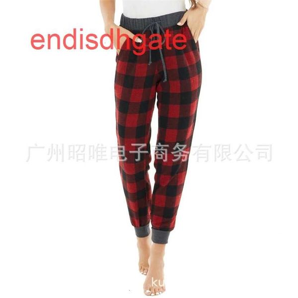 factory8pubtrousers 2020 women's sleeve christmas long plaid pajamas home suit, Black;white
factory8pubtrousers 2020 women's sleeve christmas long plaid pajamas home suit, Black;white