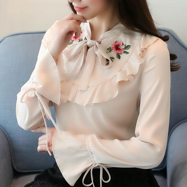 women's blouses & shirts spring 2021 long sleeve women chiffon blouse shirt fashion womens and blusas femininas elegante a760, White
women's blouses & shirts spring 2021 long sleeve women chiffon blouse shirt fashion womens and blusas femininas elegante a760, White