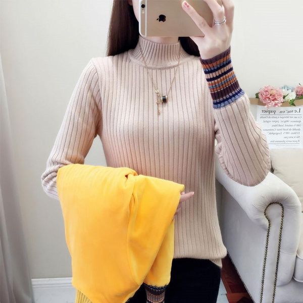 womens sweaters 2021 new women pullover sweater fashion knitted with velvets jumper long sleeve female thick turtleneck sweater, White;black
womens sweaters 2021 new women pullover sweater fashion knitted with velvets jumper long sleeve female thick turtleneck sweater, White;black